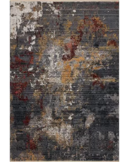 Samra SAM-03 Dk. Grey/Spice 2'7"x8'0" Runner Rug