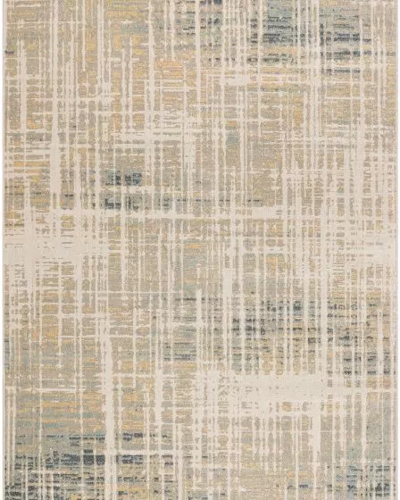 Washable Decor WSD07 Beige Blue Area Rug