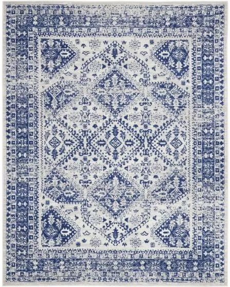 Whimsicle WHS15 Ivory Navy Area Rug