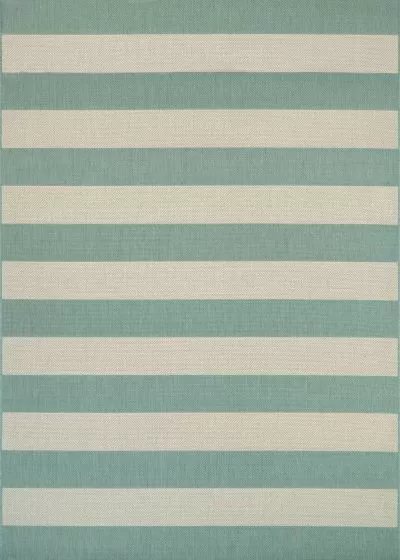 Afuera Yacht Club Sea Mist/Ivory Area Rug