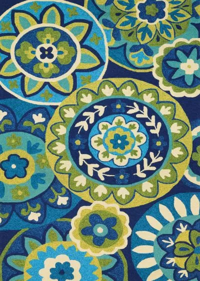 Covington Rip Tide Ocean/Green Area Rug