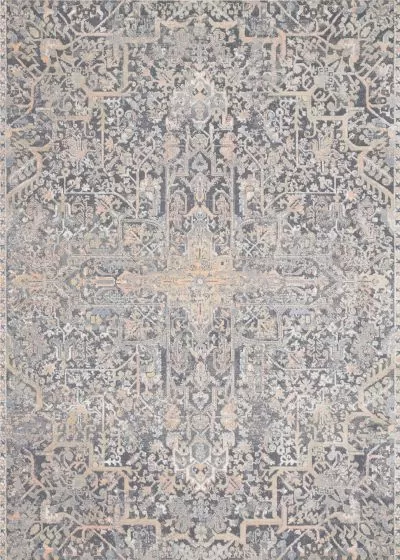 Lucia LUC-02 Charcoal/Multi Area Rug