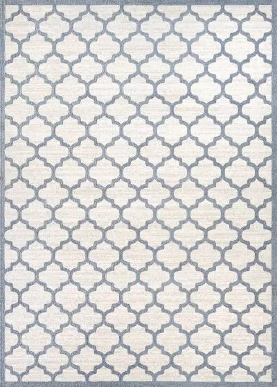 Marina Garden Gate Oyster/Slate Blue Area Rug