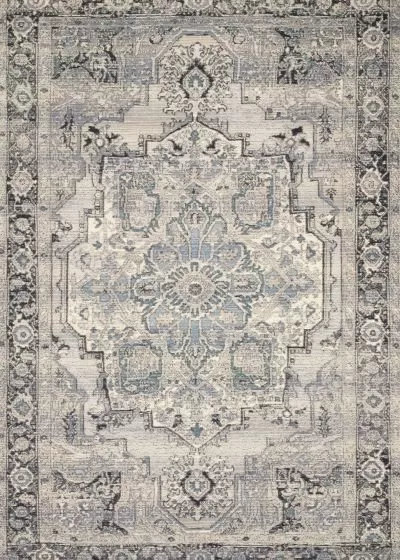 Mika MIK-01 Grey/Blue Area Rug