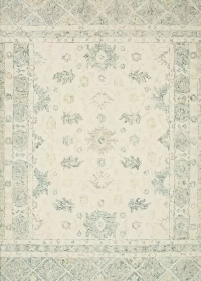 Norabel NOR-01 Ivory/Slate Area Rug