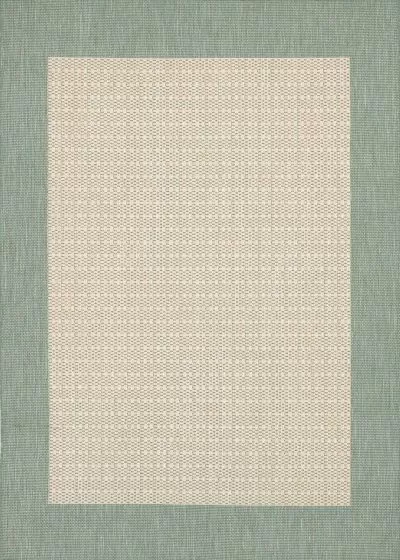 Recife Checkered Field Natural/Green Area Rug