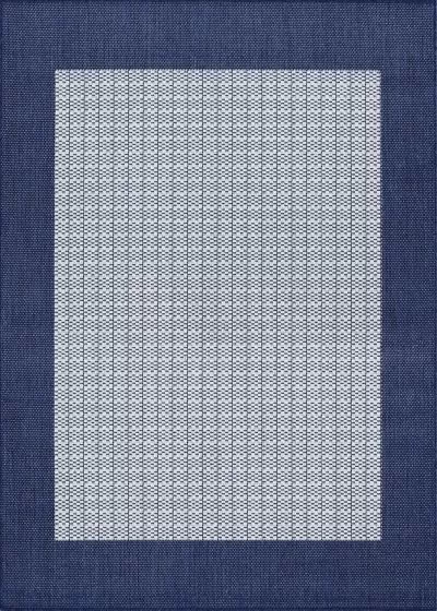 Recife Checkered Field Ivory/Indigo Area Rug