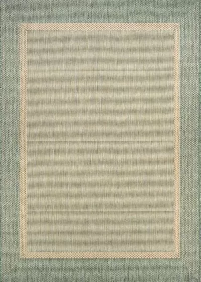 Recife Stria Texture Natural/Green Area Rug