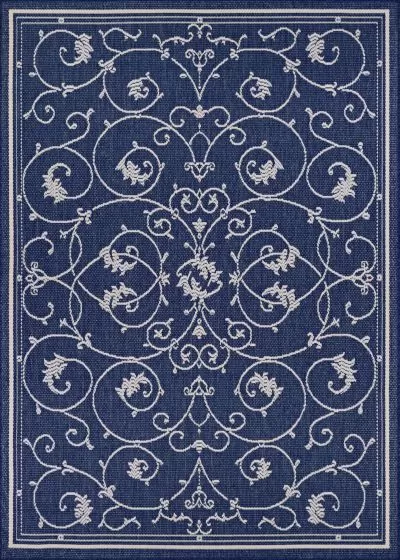 Recife Veranda Ivory/Indigo Area Rug