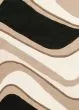 Eternity 1071 Black/Beige Waves Area Rug