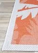 Monaco Coastal Floral Ivory/Orange Area Rug