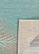 Monaco Tropical Palms Aqua Area Rug