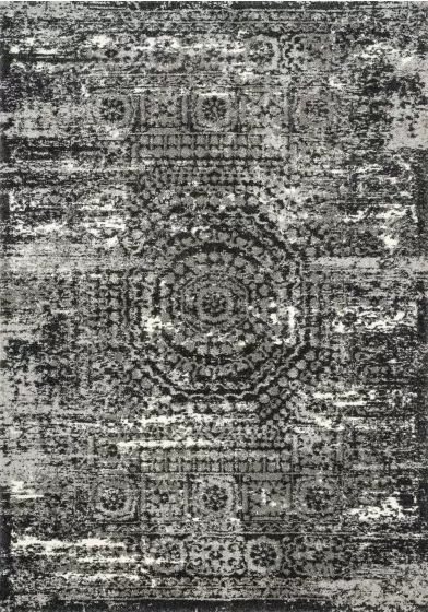 Viera VR-11 Graphite/Black Area Rug