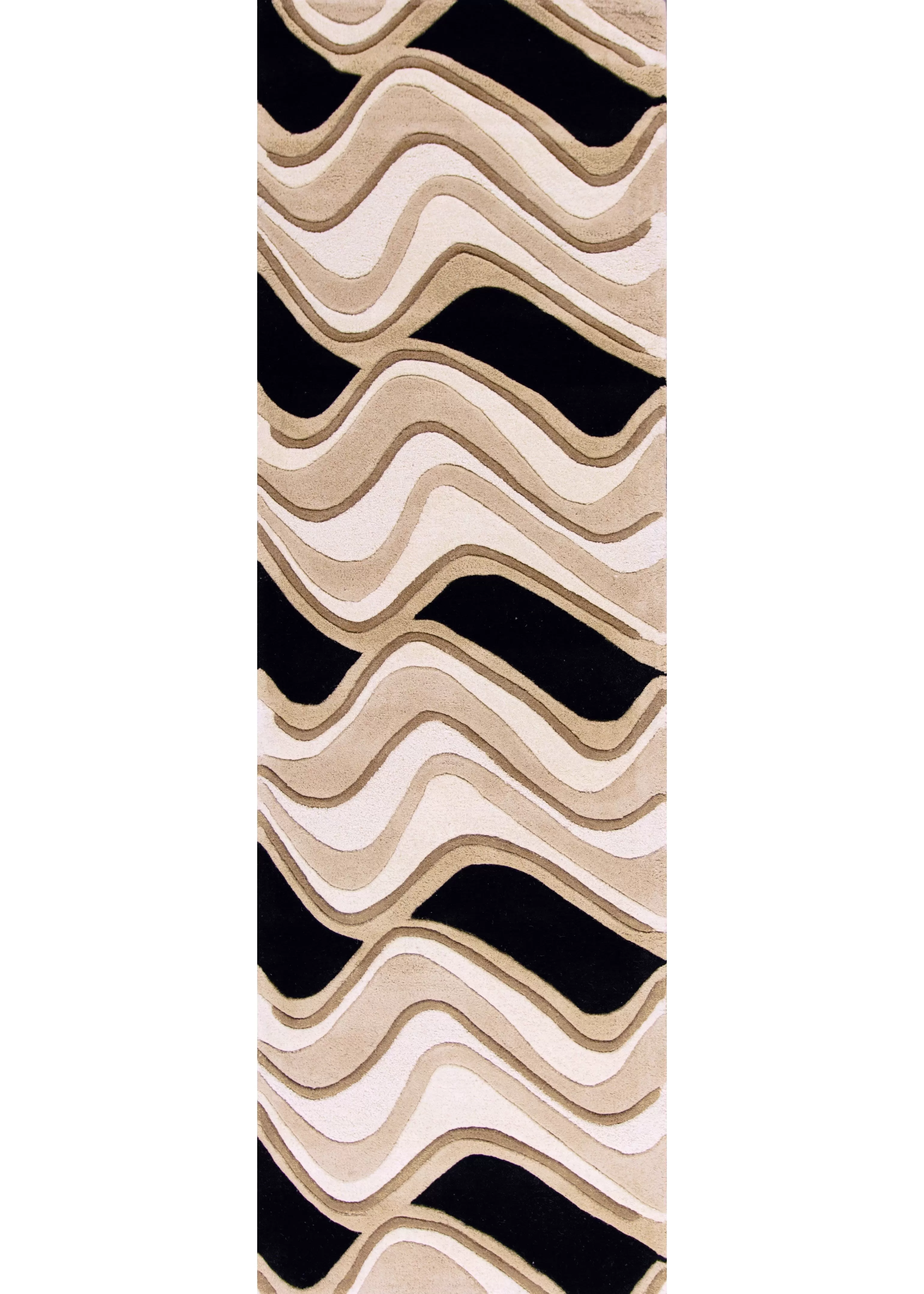 KAS Eternity 1071 Black/Beige Waves Rug | Carpet Exchange KAS Eternity 1071 Black/Beige Waves Rug | Carpet Exchange