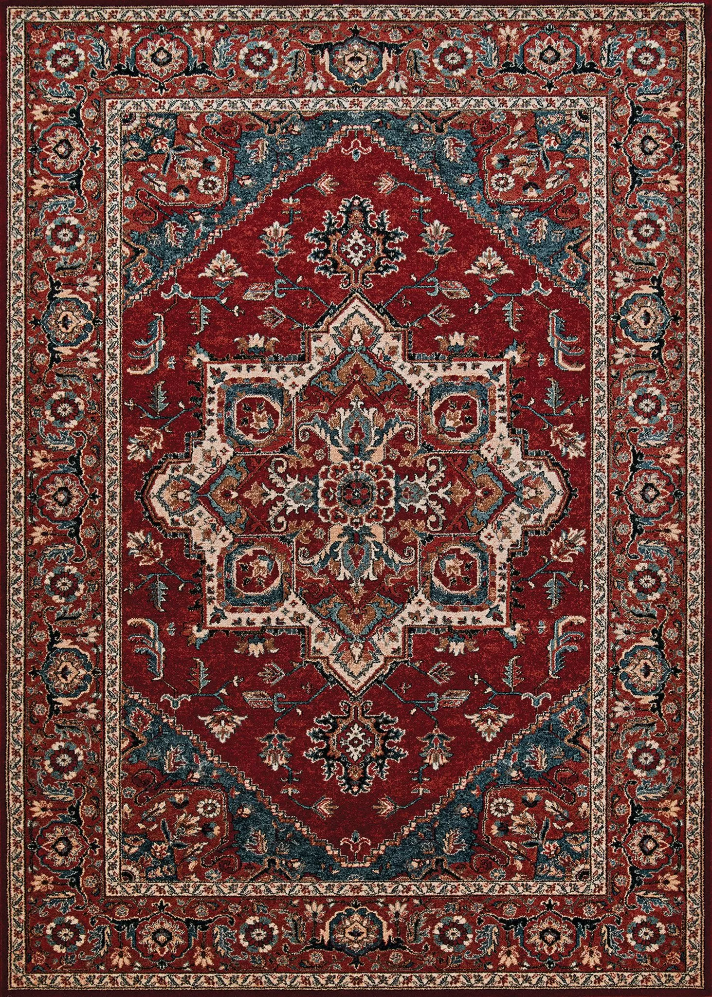 定番人気！ Old Couristan World Rug Red Antique Mashad Antique Classic ラグ・カーペット
