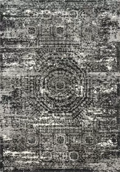Viera VR-11 Graphite/Black Area Rug