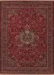 Kashimar All Over Center Medallion Antique Red Area Rug