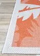 Monaco Coastal Floral Ivory/Orange Area Rug