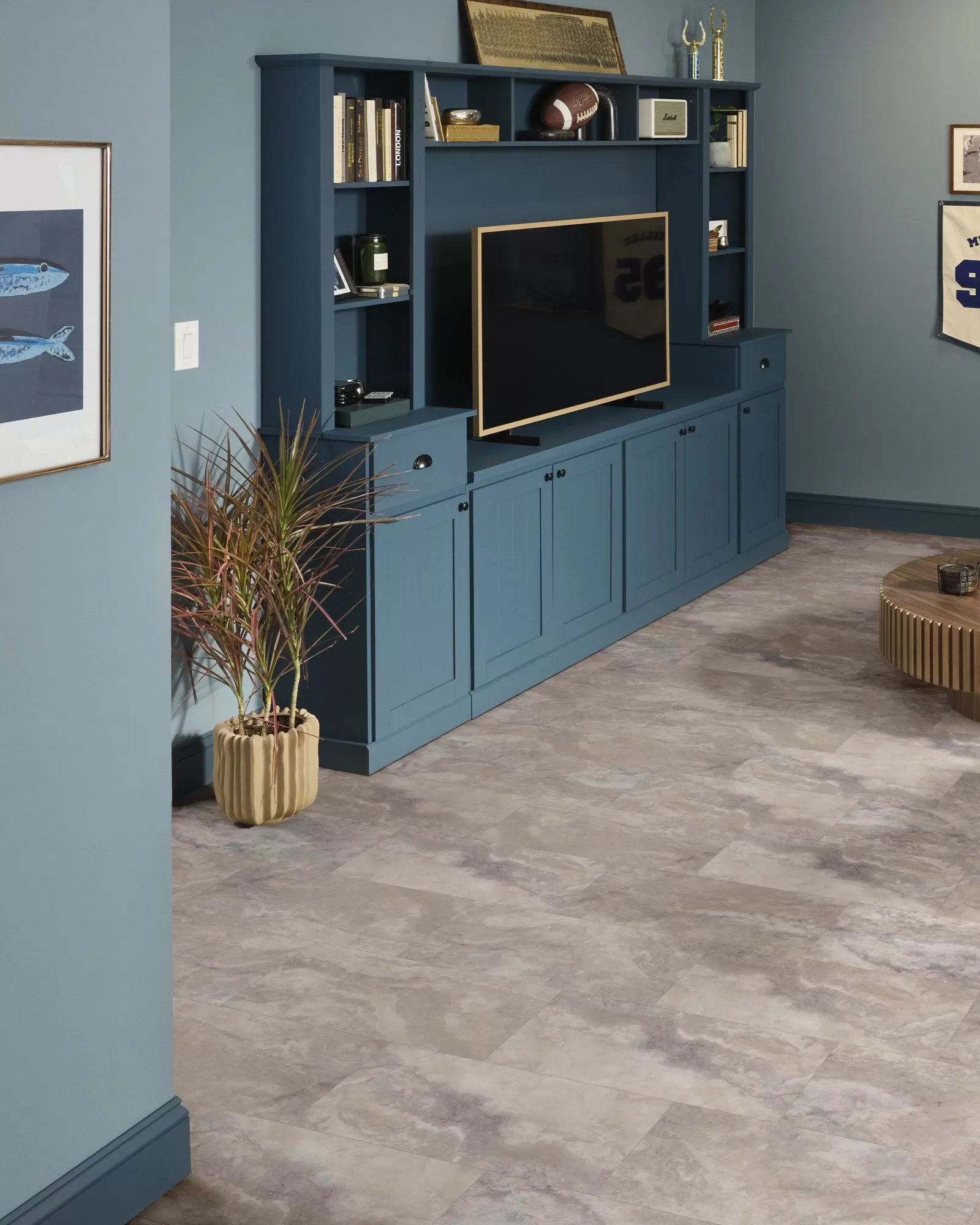 Shaw Paragon Tile Plus Pebble Luxury Vinyl | Carpet Exchange
