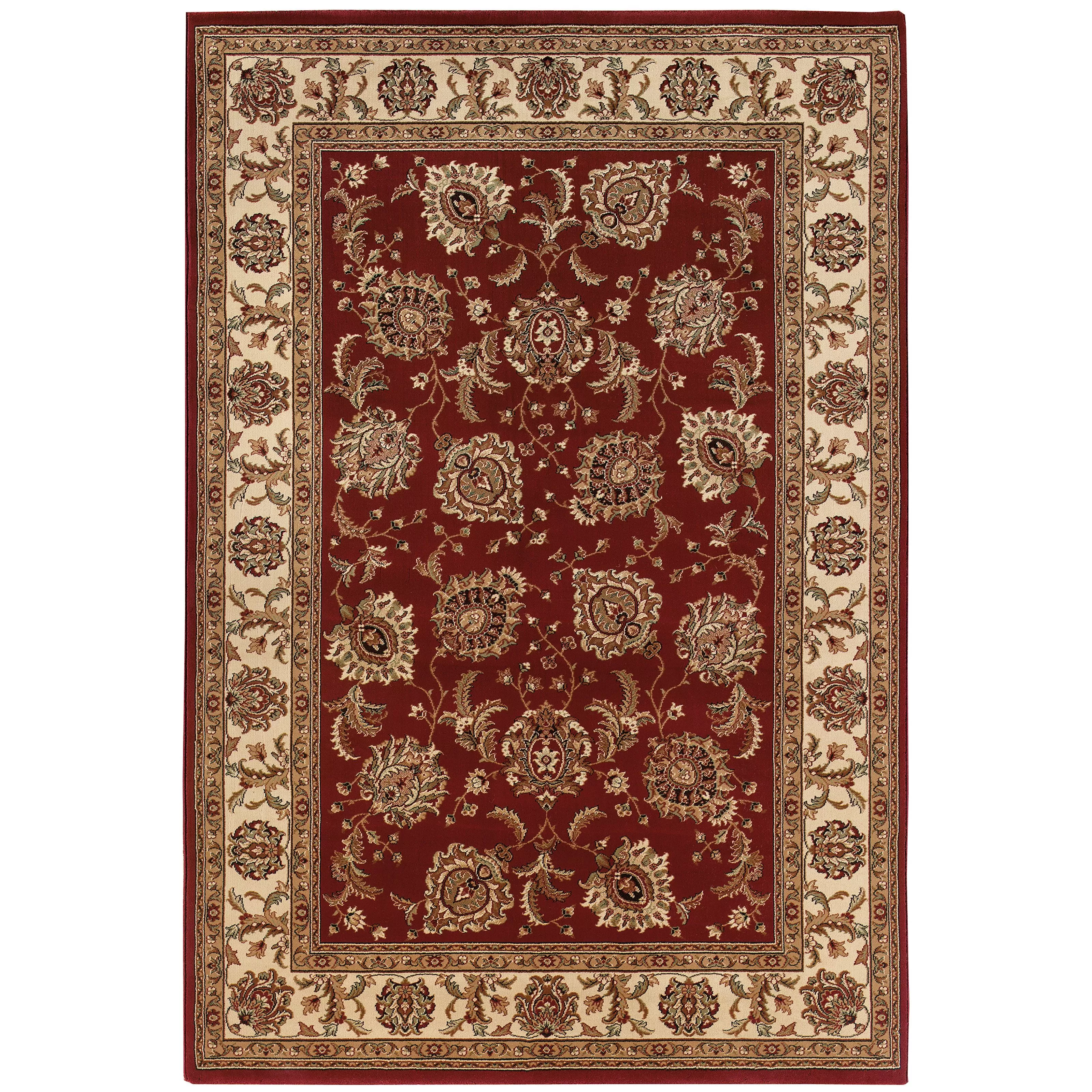 211x123cm赤いオリエンタルラグred carpet walk on❣️❣️ OW Ariana 117c Red/Ivory Area Rug | Carpet Exchange