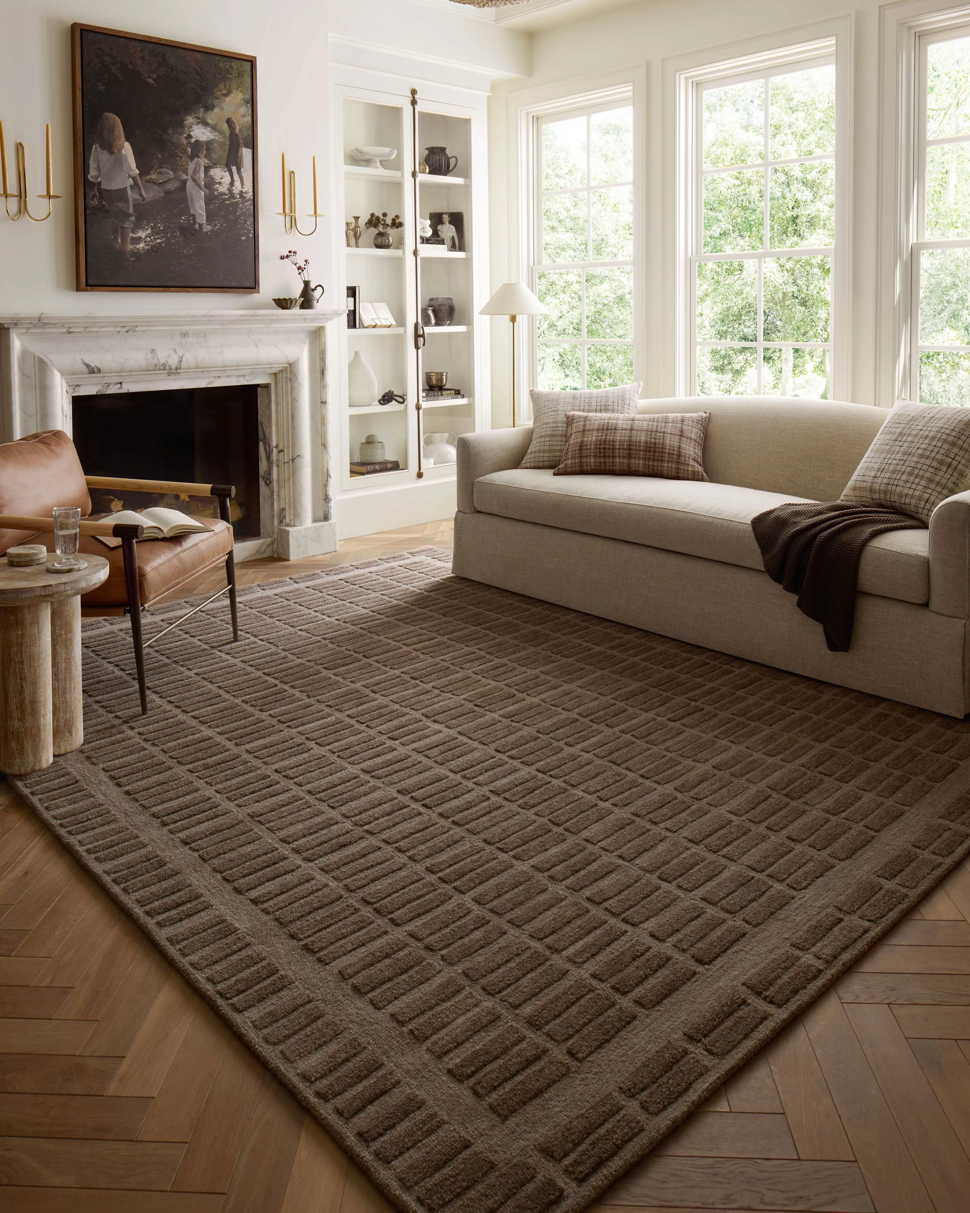 Loloi Bradley BRL-06 Cocoa/Cocoa Area Rug | Carpet Exchange