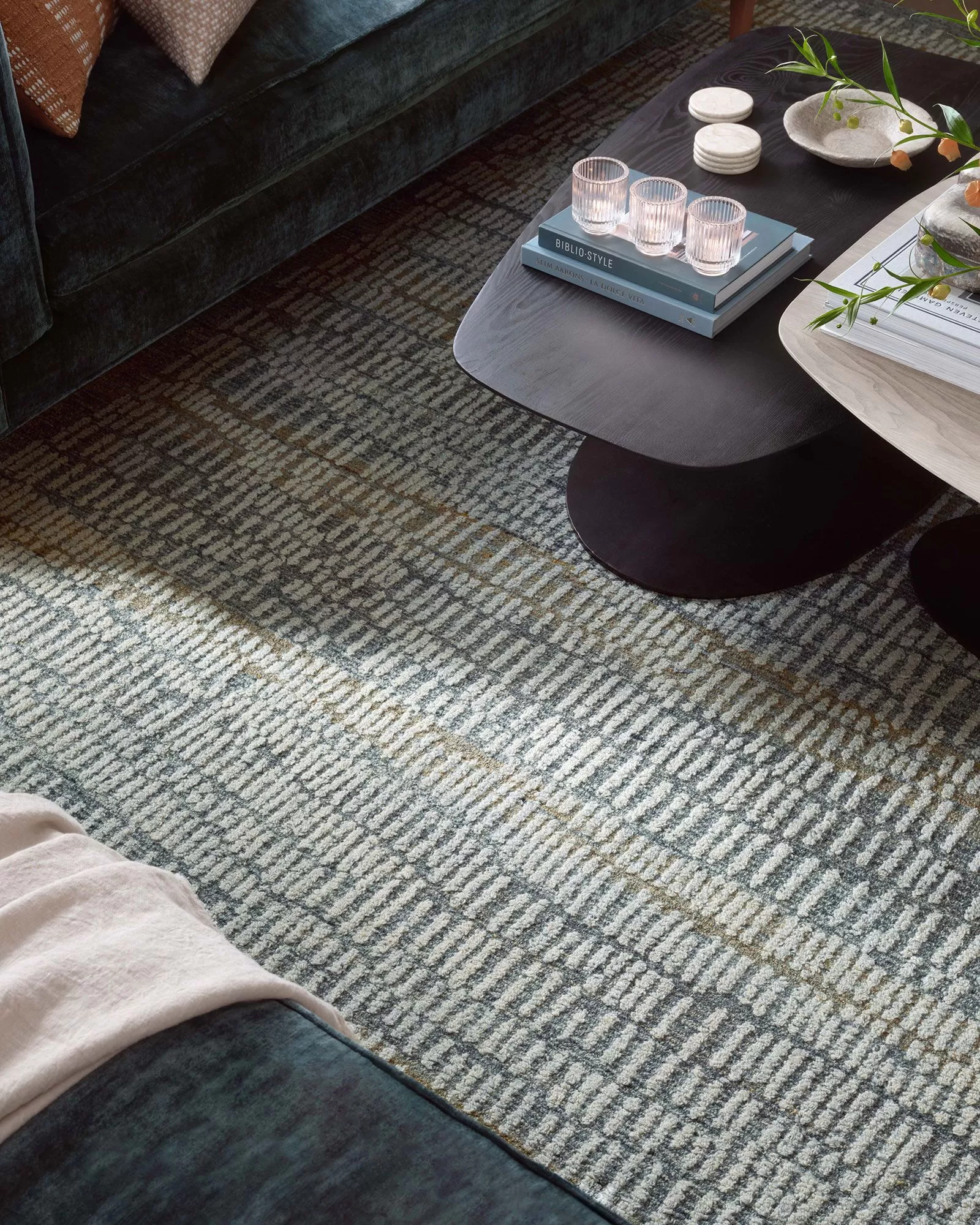 Loloi Elias ELA-02 Ocean/Oatmeal Area Rug | Carpet Exchange