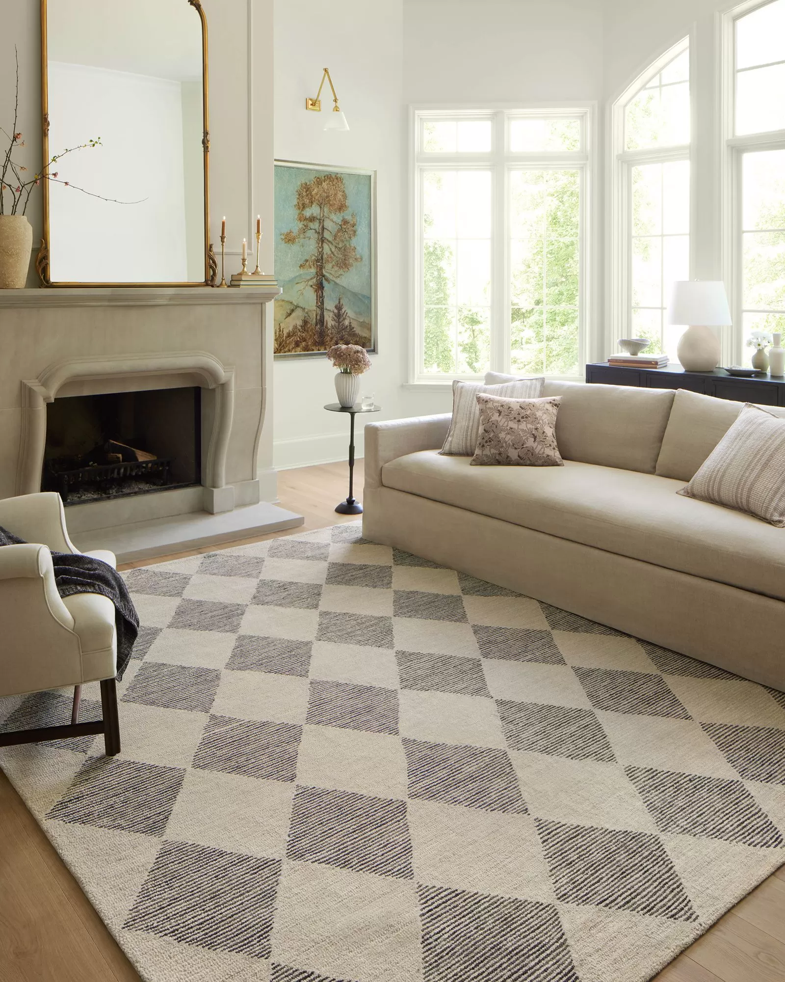 Loloi Francis FRA-01 Beige/Charcoal Rug | Carpet Exchange