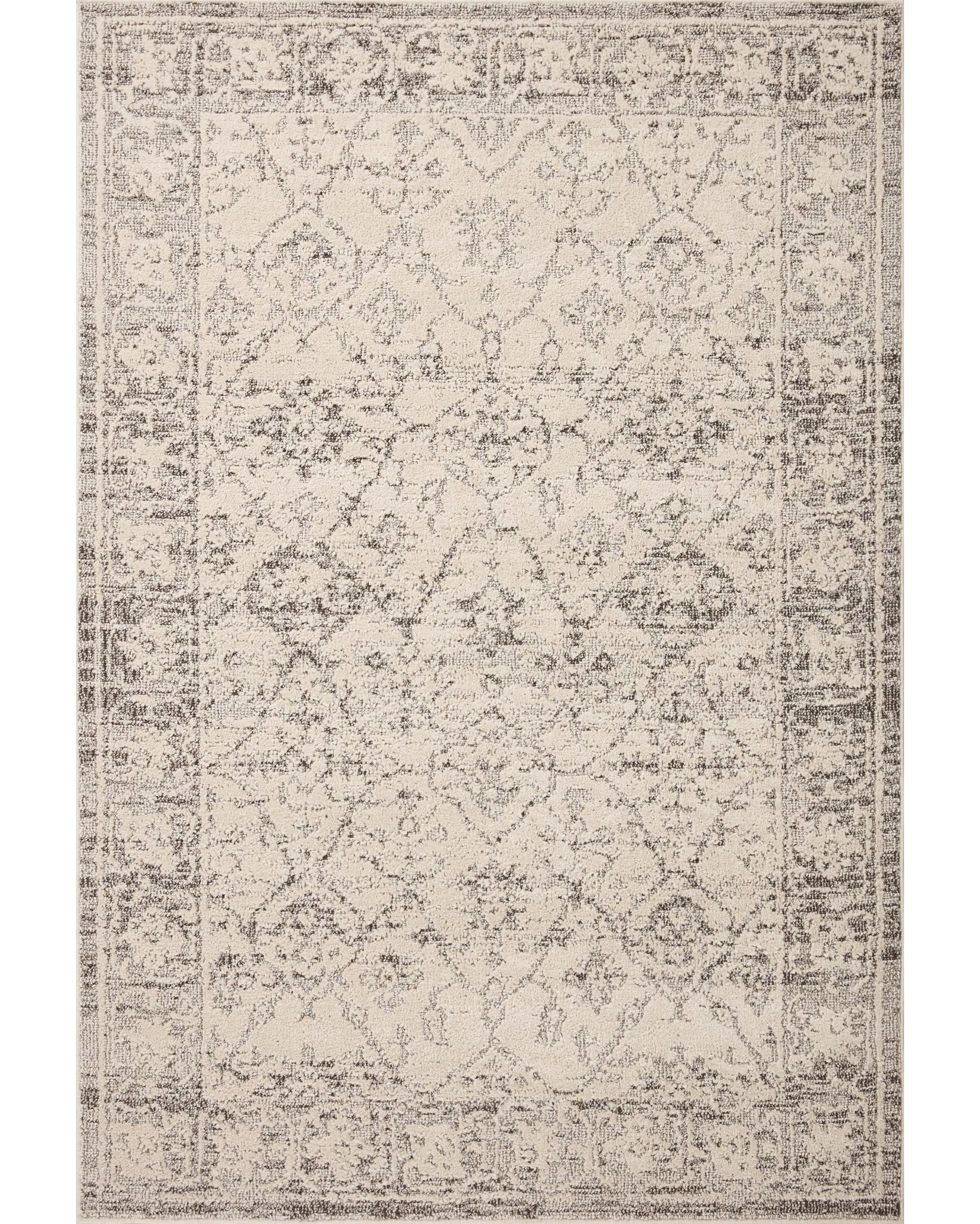 Loloi Gigi GIG-02 Ivory/Stone Area Rug | Carpet Exchange