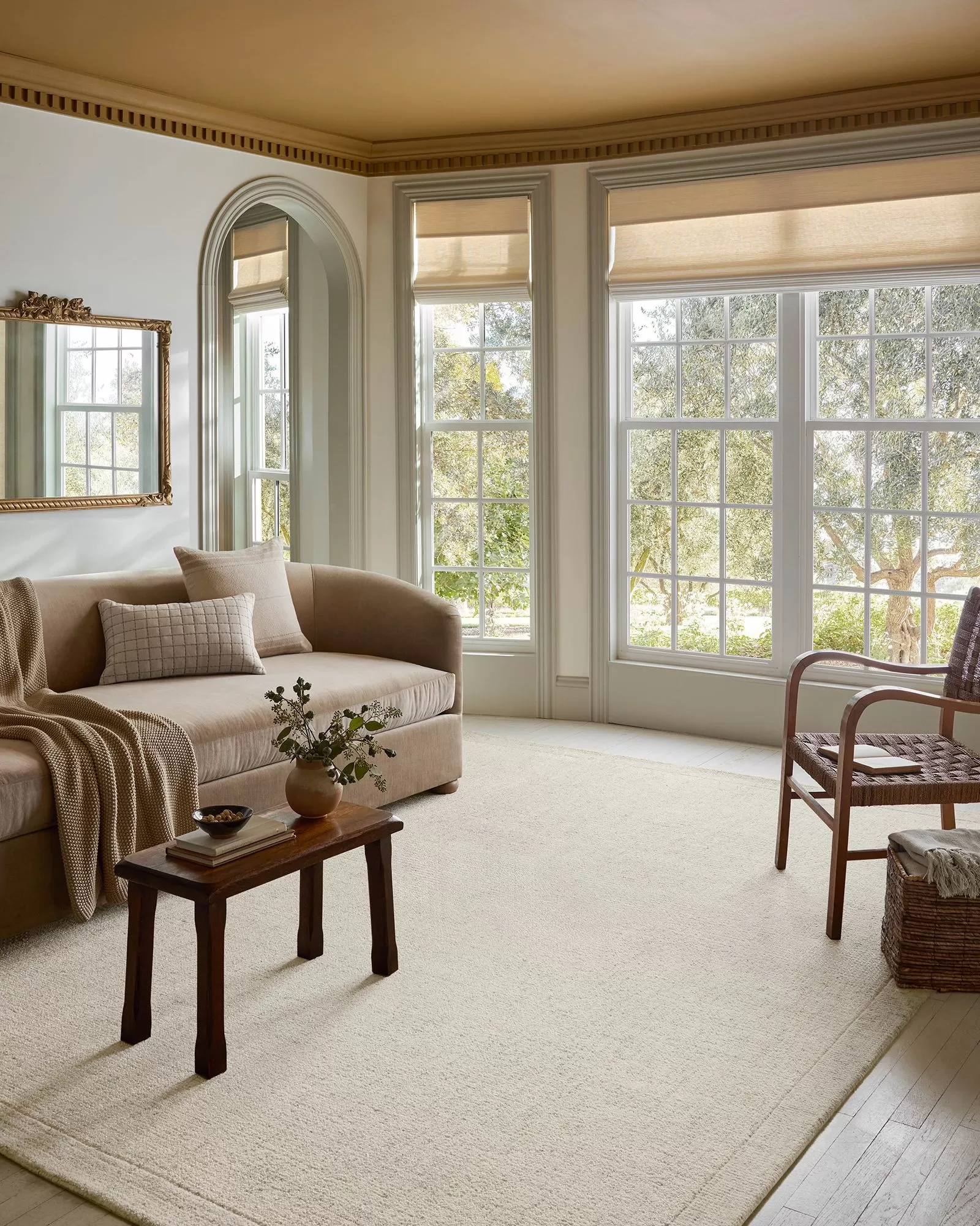 レア商品　lazy  road カウチンニットクリーム色 Cormac: Plush Wool Rug - Cozy & Soft for Gathering Spaces