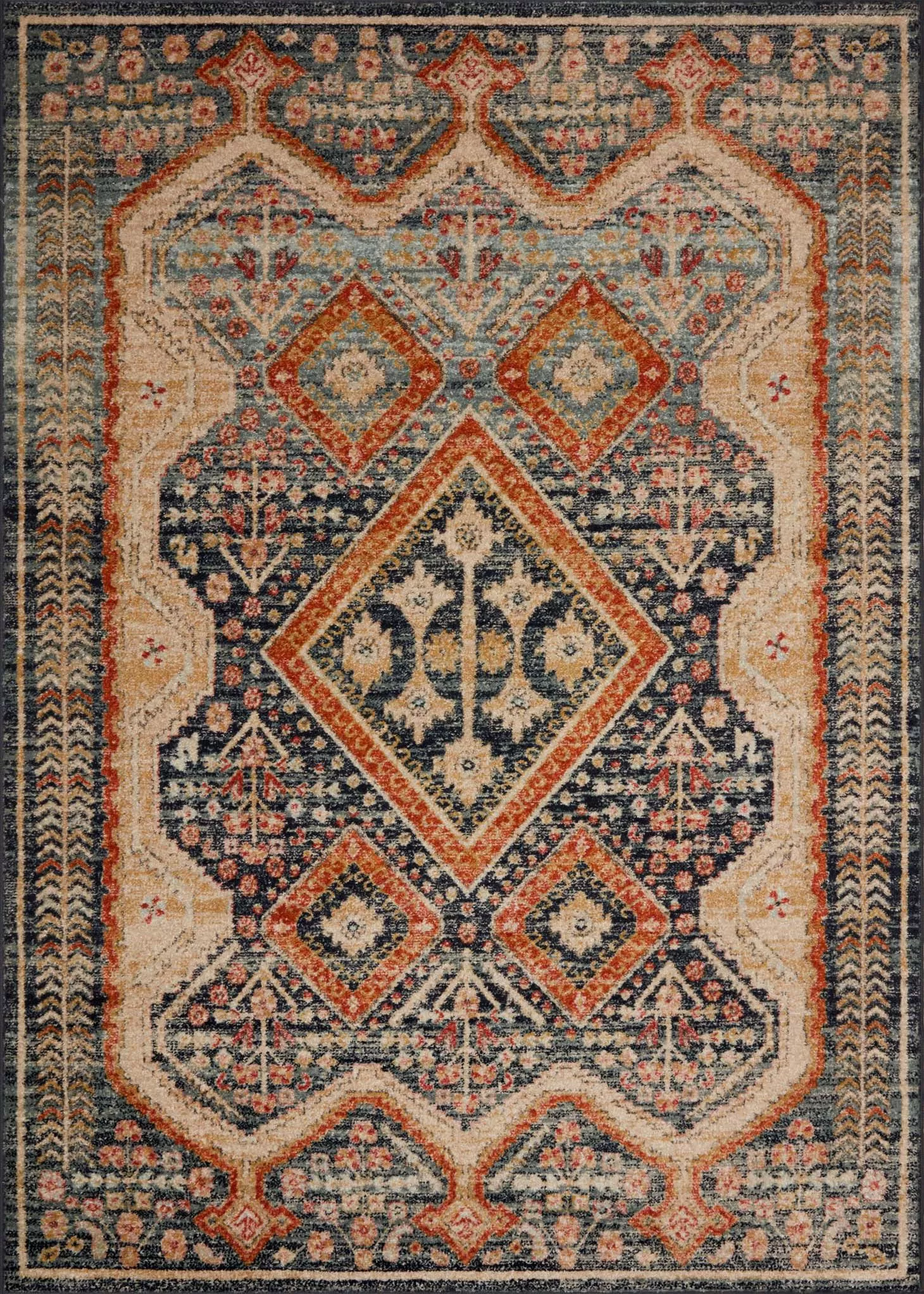 Loloi Jocelyn JOC-05 Navy/Multi Area Rug | Carpet Exchange