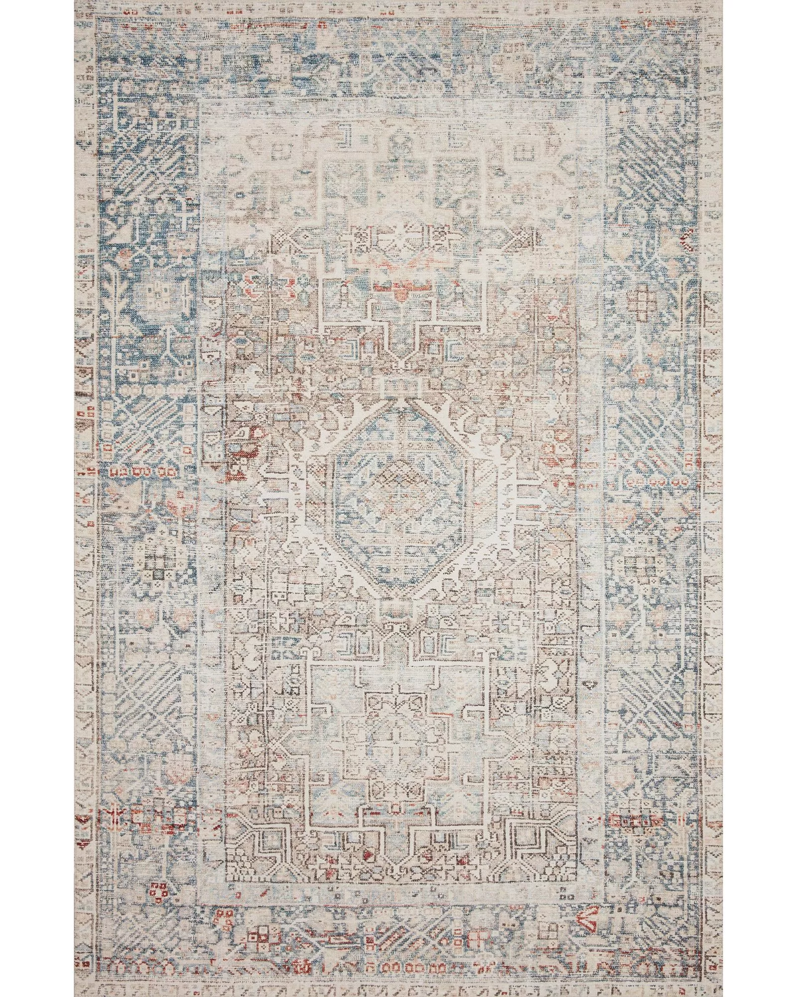 Loloi Jules Jul-07 Natural/Ocean Area Rug | Carpet Exchange