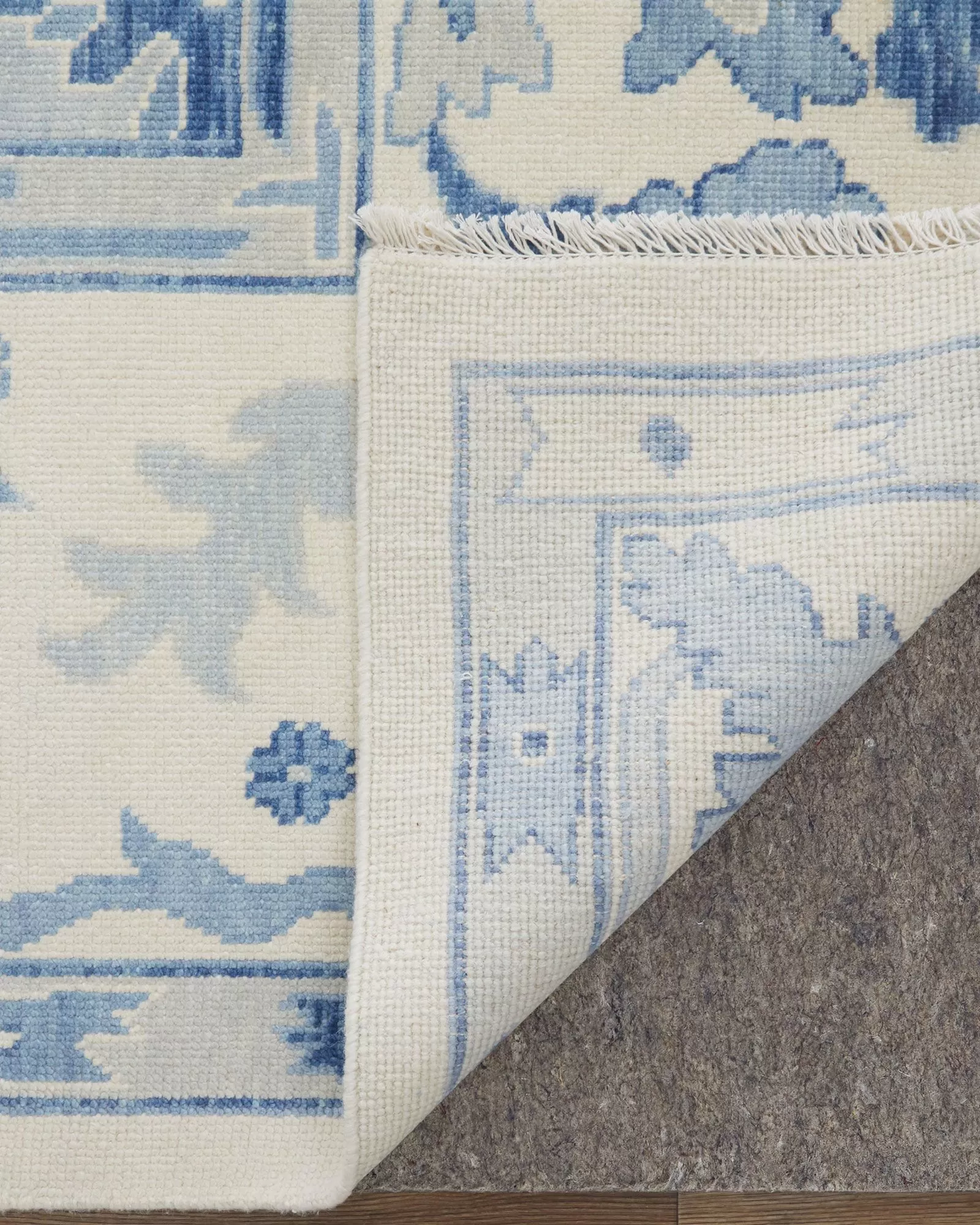 Feizy Karina 69G7F Ivory/Blue Area Rug | Carpet Exchange