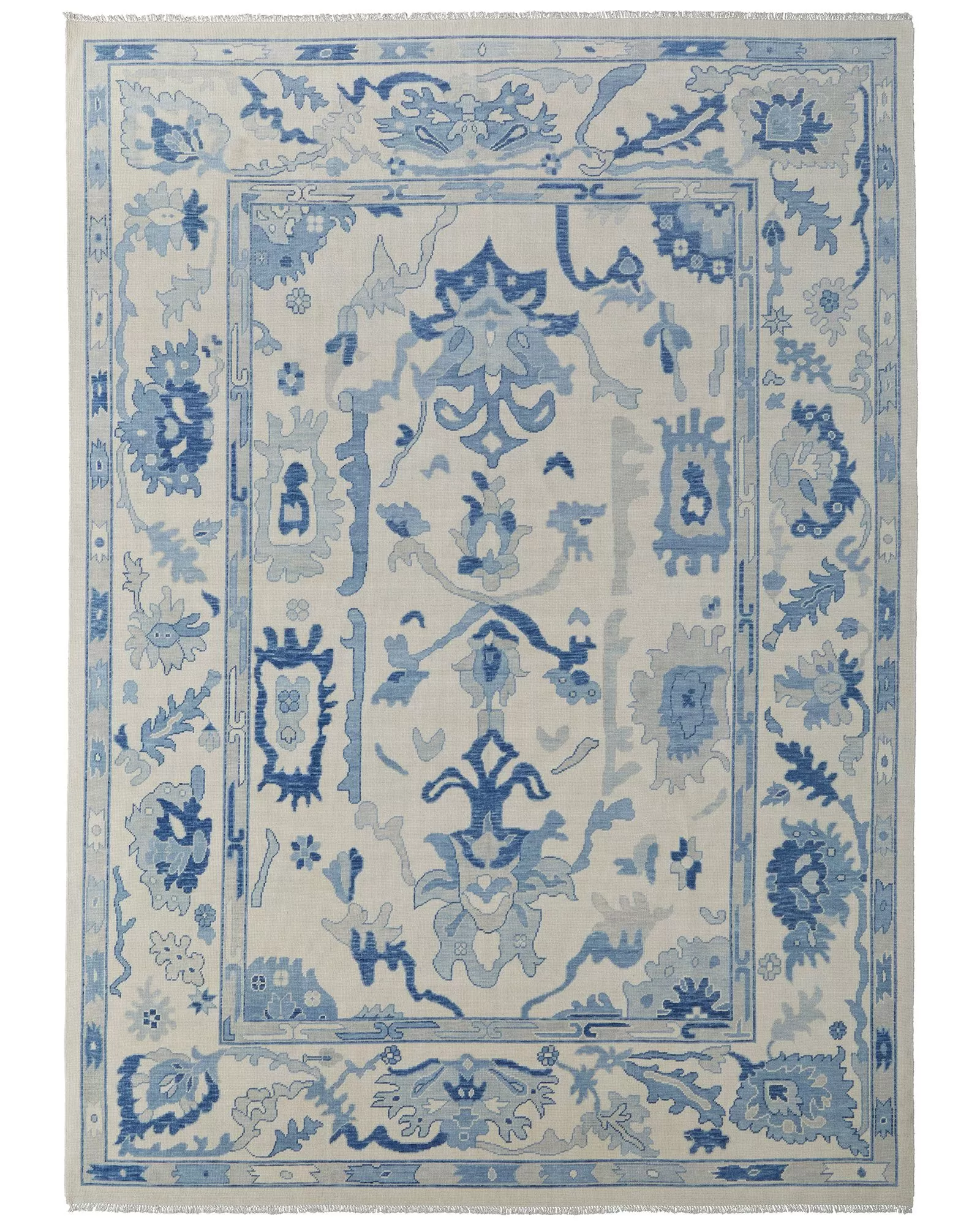 Feizy Karina 69G7F Ivory/Blue Area Rug | Carpet Exchange