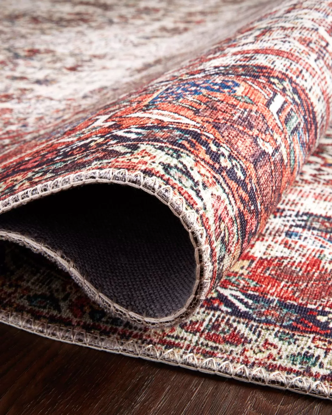 Loloi Layla LAY-12 Ivory/Brick Area Rug | Carpet Exchange