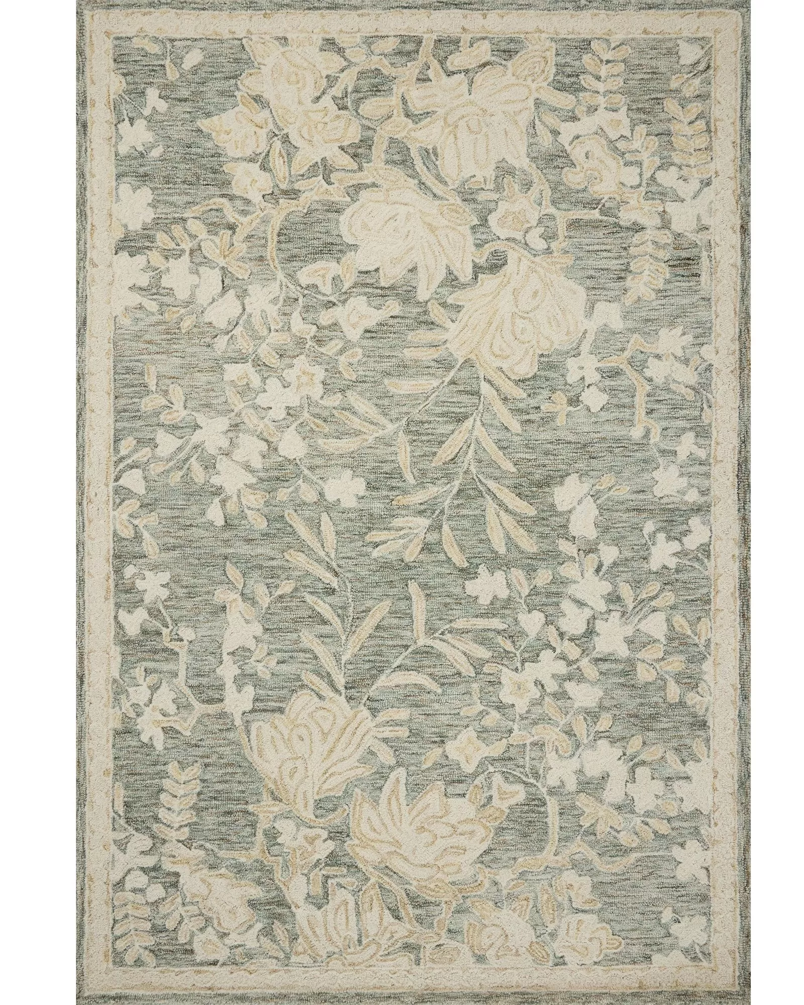 Loloi Lenore LNO-02 Lagoon/Wheat Area Rug | Carpet Exchange