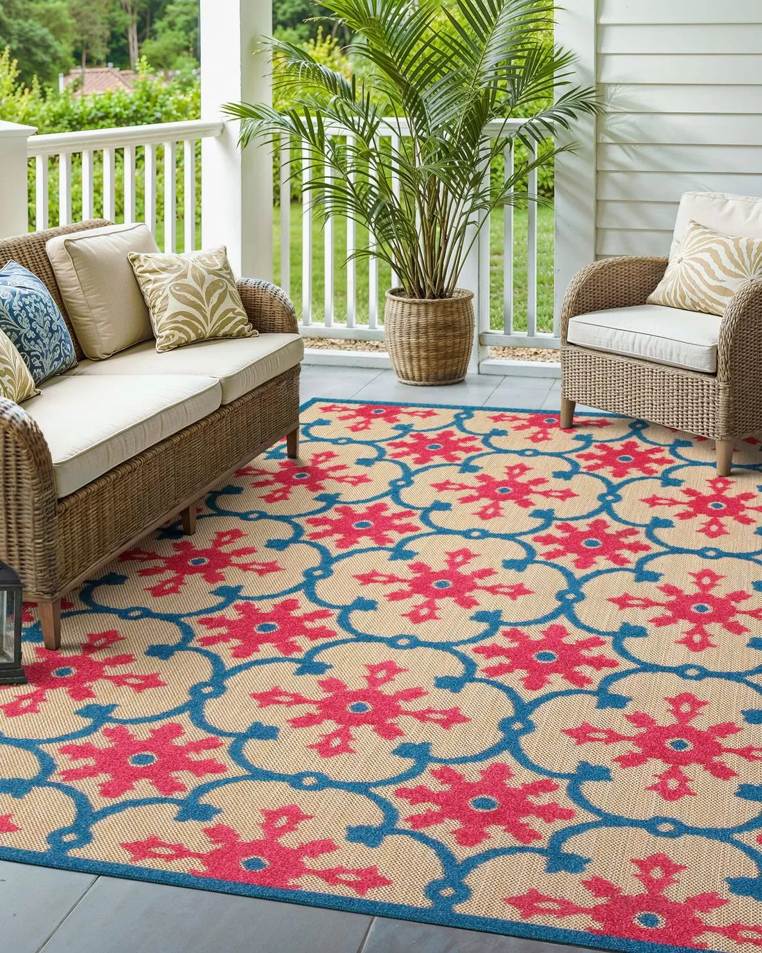 OW Cayman 190l Sand/Pink Area Rug | Carpet Exchange
