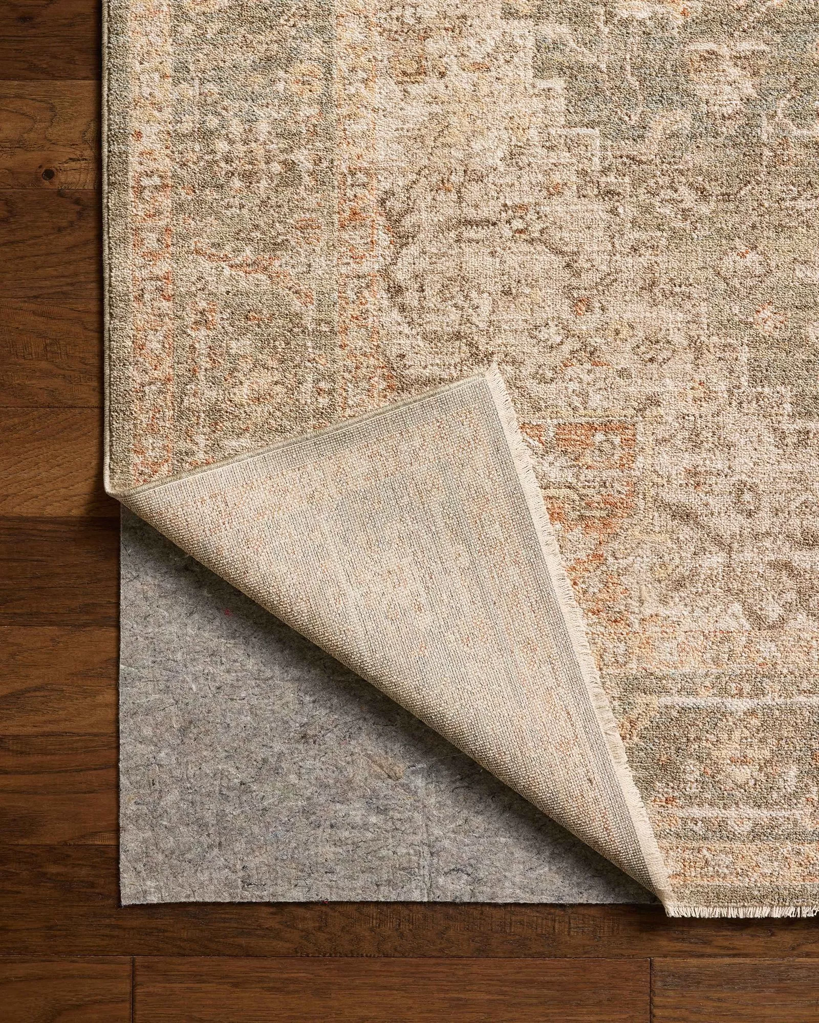 坂本ラヂヲ R08L062W Loloi Palma PLM-08 Olive/Spice Area Rug | Carpet Exchange