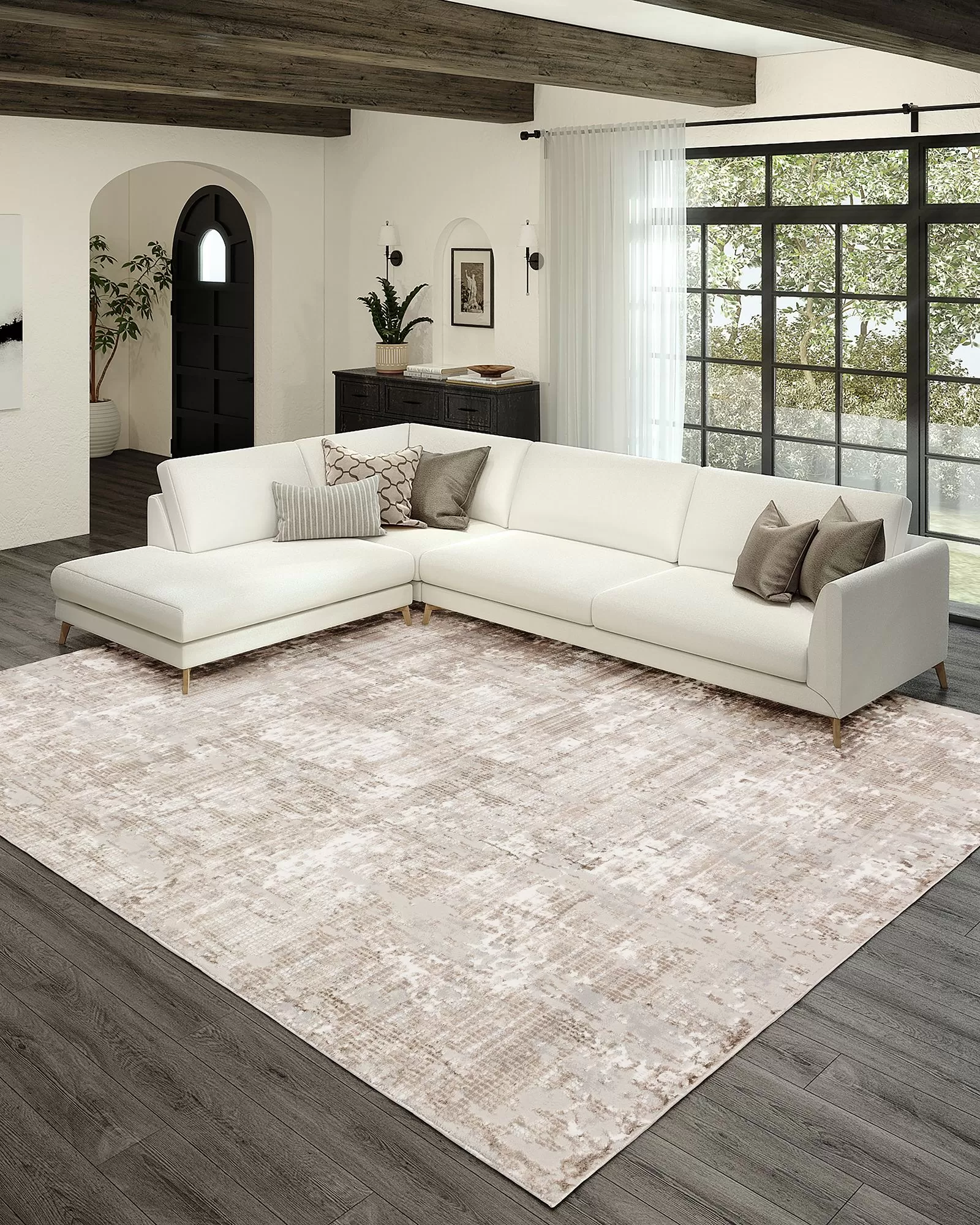 Dalyn Rhodes RR3 Taupe Area Rug | Carpet Exchange