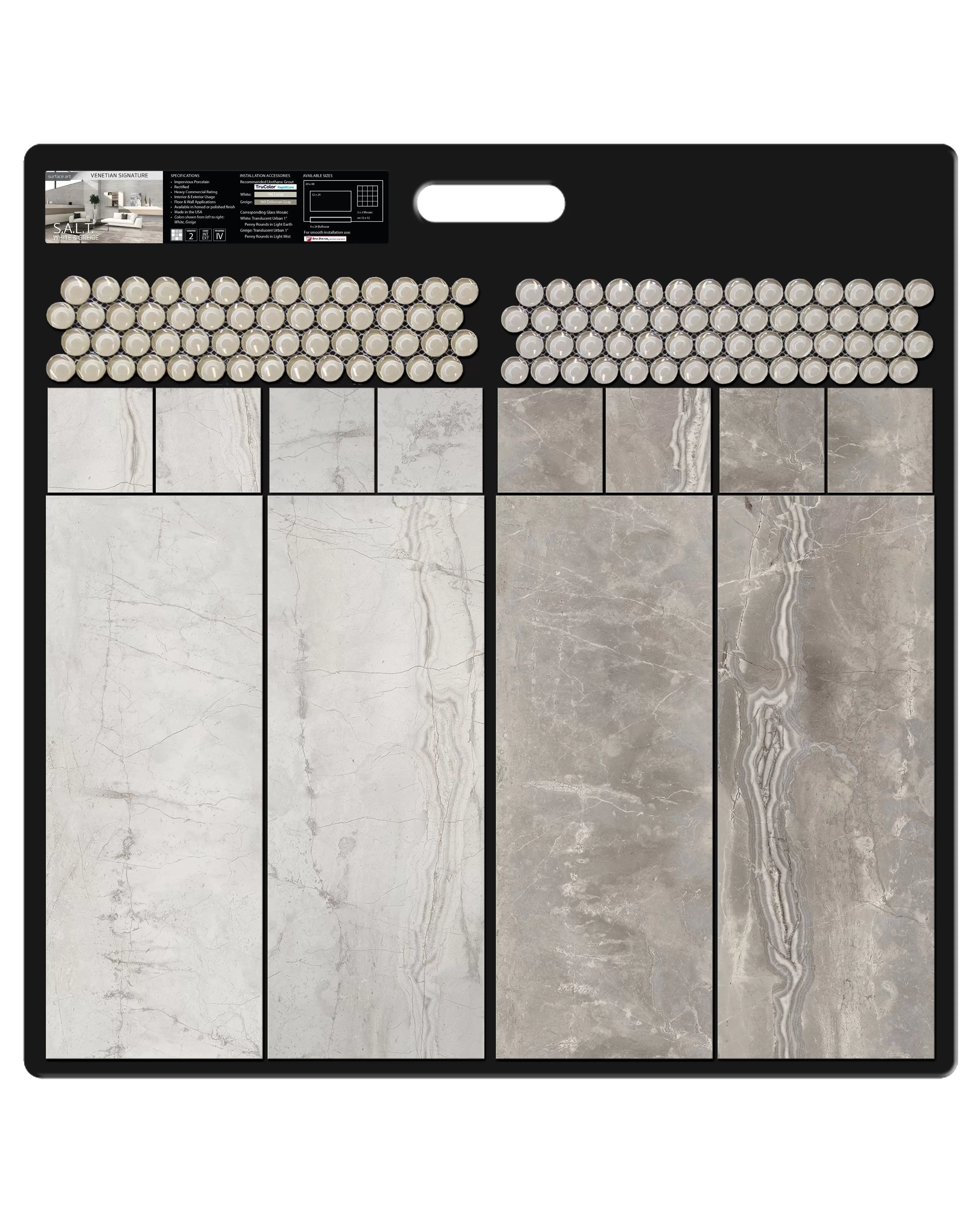 Surface Art S.A.L.T. Greige Marble Tile | Carpet Exchange