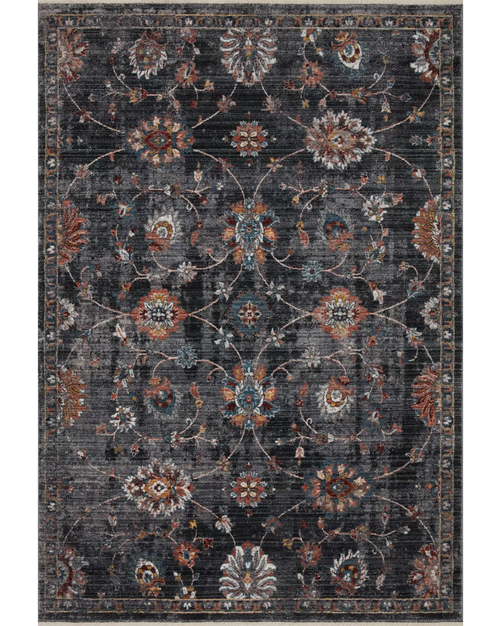 Loloi Samra SAM-08 Charcoal/Multi Rug | Carpet Exchange