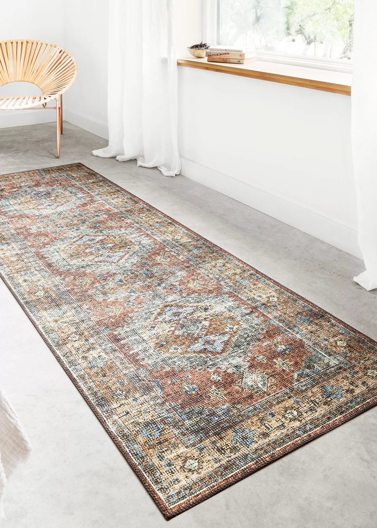 Loloi Skye SKY-07 Terracotta/Sky Area Rug | Carpet Exchange