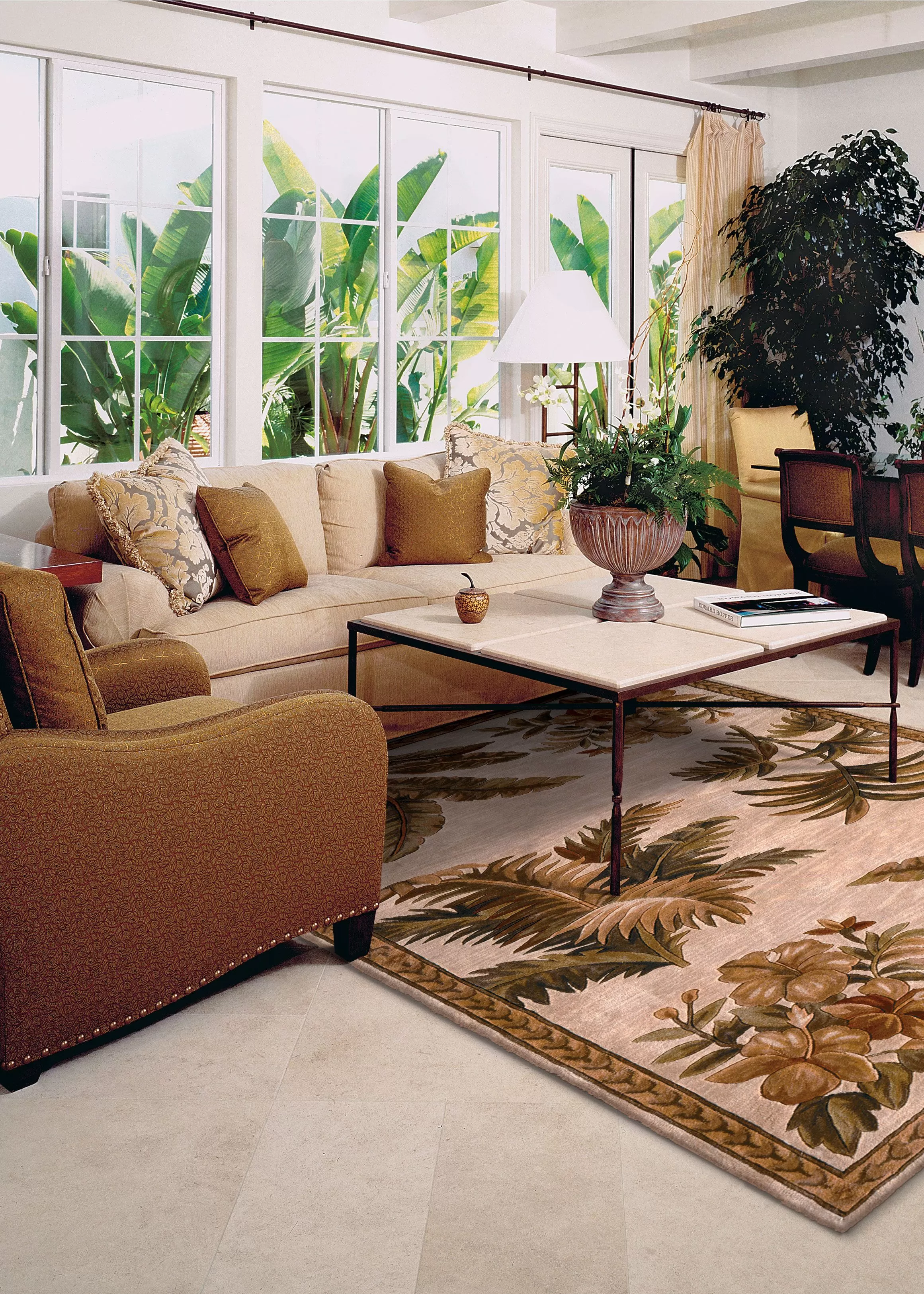 KAS Sparta 3133 Ivory Tropical Oasis Rug | Carpet Exchange
