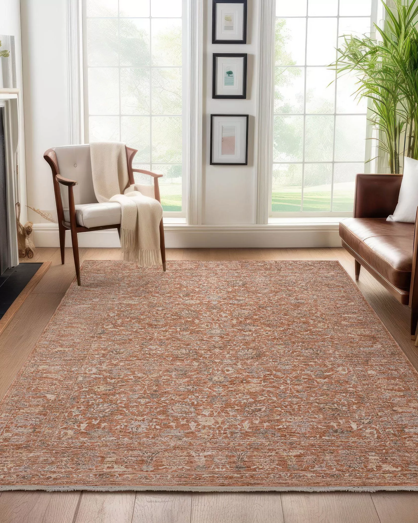 Dalyn Vienna VI9 Paprika Area Rug | Carpet Exchange