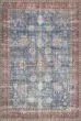Loren LQ-01 Blue/Brick Area Rug