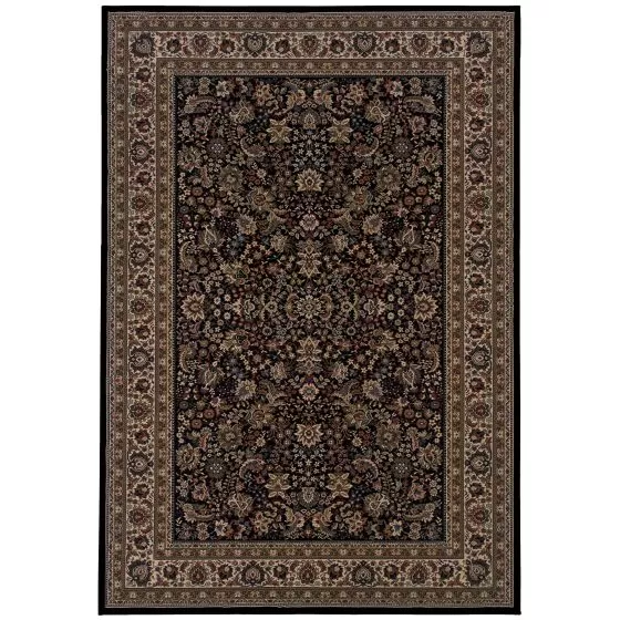 Ariana 213k Black/Ivory Area Rug