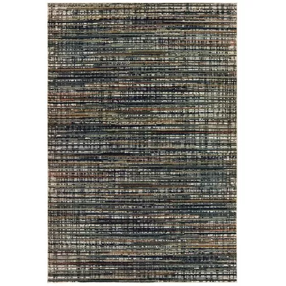 Bowen 1332h Black/Navy Area Rug