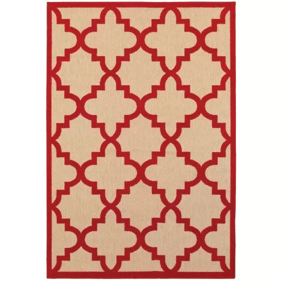 Cayman 660r Sand/Red Area Rug