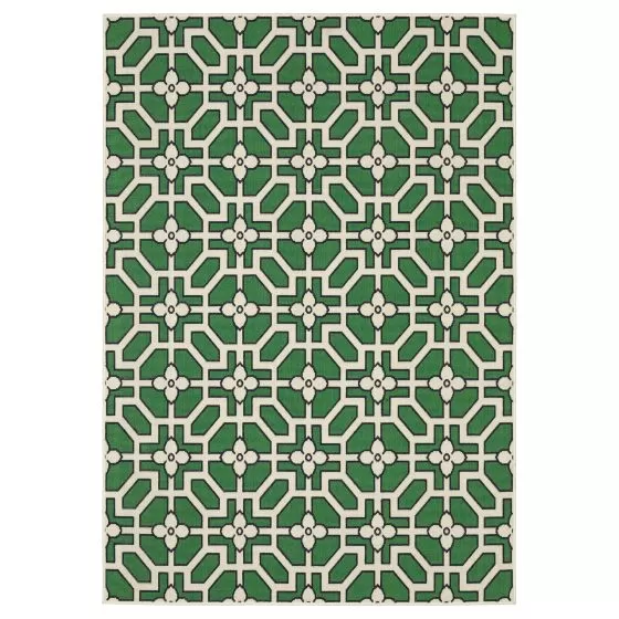 Havana HAV01 Ivory/Green Area Rug