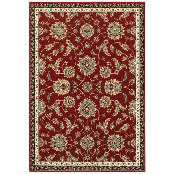 Kashan 370r Red/Multi Area Rug