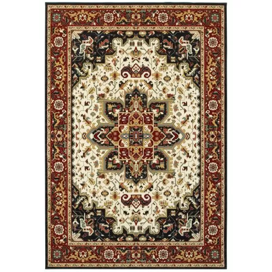 Kashan 96w Red/Ivory Area Rug